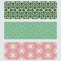 four different colored geometric patterns vector