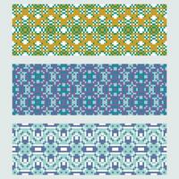 set of colorful geometric patterns vector