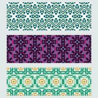 set of four colorful ethnic patterns vector