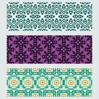 set of four colorful ethnic patterns vector