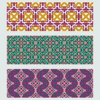 set of four colorful geometric patterns vector