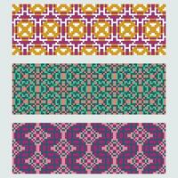 set of four colorful geometric patterns vector