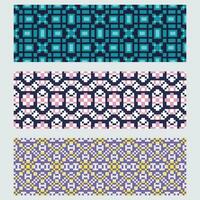 four different patterns with geometric shapes vector
