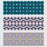 four different patterns with geometric shapes vector