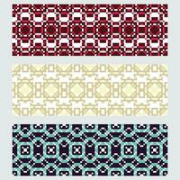 set of geometric patterns vector