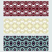 set of geometric patterns vector