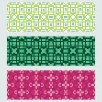 four different colored geometric patterns vector