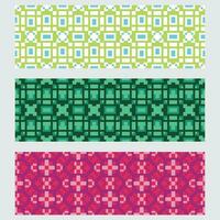 four different colored geometric patterns vector