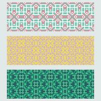 four different colored geometric patterns vector