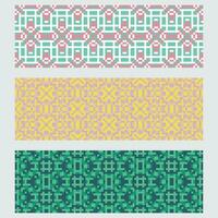 four different colored geometric patterns vector