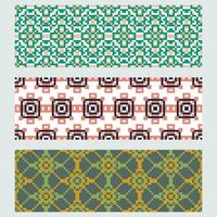 four different patterns with geometric shapes vector