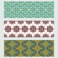 four different patterns with geometric shapes vector