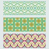 set of colorful geometric patterns vector