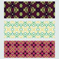 four different colored geometric patterns vector