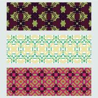 four different colored geometric patterns vector