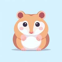 AI generated Cute Hamster Portrait Avatar Clip Art Gamer Icon Sticker Decoration Simple Background photo