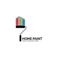 Home paint service logo design template vector