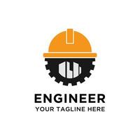 Civil building engineering logo design template vector