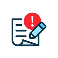 some information needs to be edit concept illustration flat design vector icon with line