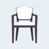 AI generated Chair Sofa Icon Clip Art Sticker Decoration Simple Background photo