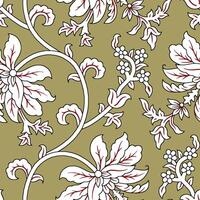 Green and white textile design vector