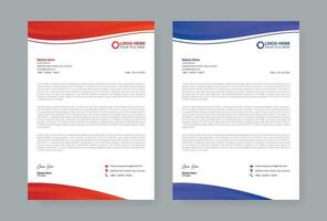 Corporate letterhead template design in A4, creative modern letterhead design template, letterhead, letter head. vector