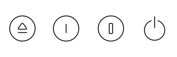 On-off icons. Turn on, Turn off icons. Set of power buttons. Vector illustration. Can use for UI and mobile app, web site interface.