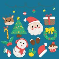 Elements of Christmas vector