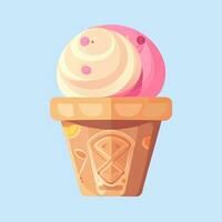 AI generated Ice Cream Icon Clip Art Sticker Decoration Simple Background photo