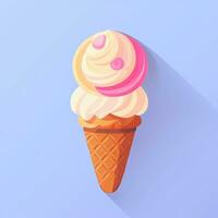 AI generated Ice Cream Icon Clip Art Sticker Decoration Simple Background photo