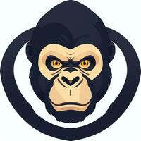 AI generated Gorilla Icon Avatar Gamer Clip Art Sticker Decoration Simple Background photo