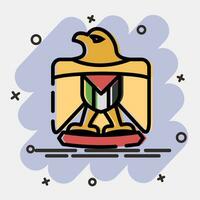 Icon eagle symbol. Palestine elements. Icons in comic style. Good for prints, posters, logo, infographics, etc. vector