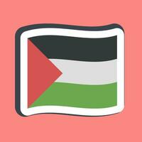 pegatina Palestina bandera. Palestina elementos. bueno para huellas dactilares, carteles, logo, infografía, etc. vector