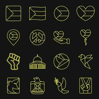 Icon set of palestine. Palestine elements. Icons in dotted style. Good for prints, posters, logo, infographics, etc. vector