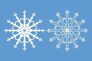 crystal frost snowflake element isolated icon outline graphic design winter vector illustration