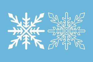 crystal snowflake element isolated icon outline design winter decorative vector illustration