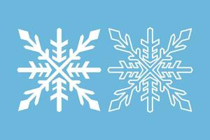 crystal snowflake element isolated icon outline design winter decorative vector illustration