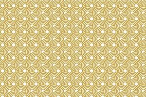 seamless abstract gold luxury pattern strip wavy circle background with geometric line vector design