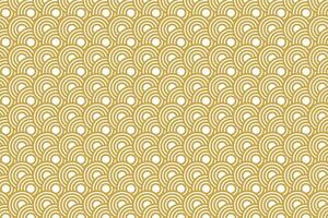 seamless abstract gold luxury pattern strip wavy circle background with geometric line vector design