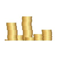 stack of gold coins money business commerce icon vector gradient with white background