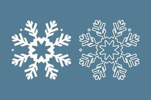 modern crystal snowflake element isolated icon outline winter vector illustration design