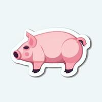 AI generated Pig Icon Avatar Gamer Clip Art Sticker Decoration Simple Background photo