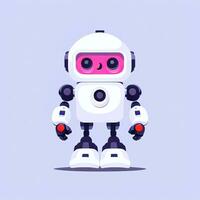 AI generated Cute Toy Robot Avatar Gamer Clip Art Sticker Decoration Simple Background photo