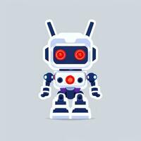 AI generated Cute Toy Robot Avatar Gamer Clip Art Sticker Decoration Simple Background photo