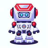 AI generated Cute Toy Robot Avatar Gamer Clip Art Sticker Decoration Simple Background photo