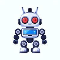 AI generated Cute Toy Robot Avatar Gamer Clip Art Sticker Decoration Simple Background photo