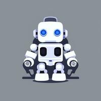 AI generated Cute Toy Robot Avatar Gamer Clip Art Sticker Decoration Simple Background photo