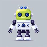 AI generated Cute Toy Robot Avatar Gamer Clip Art Sticker Decoration Simple Background photo