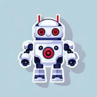 AI generated Cute Toy Robot Avatar Gamer Clip Art Sticker Decoration Simple Background photo