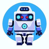 AI generated Cute Toy Robot Avatar Gamer Clip Art Sticker Decoration Simple Background photo